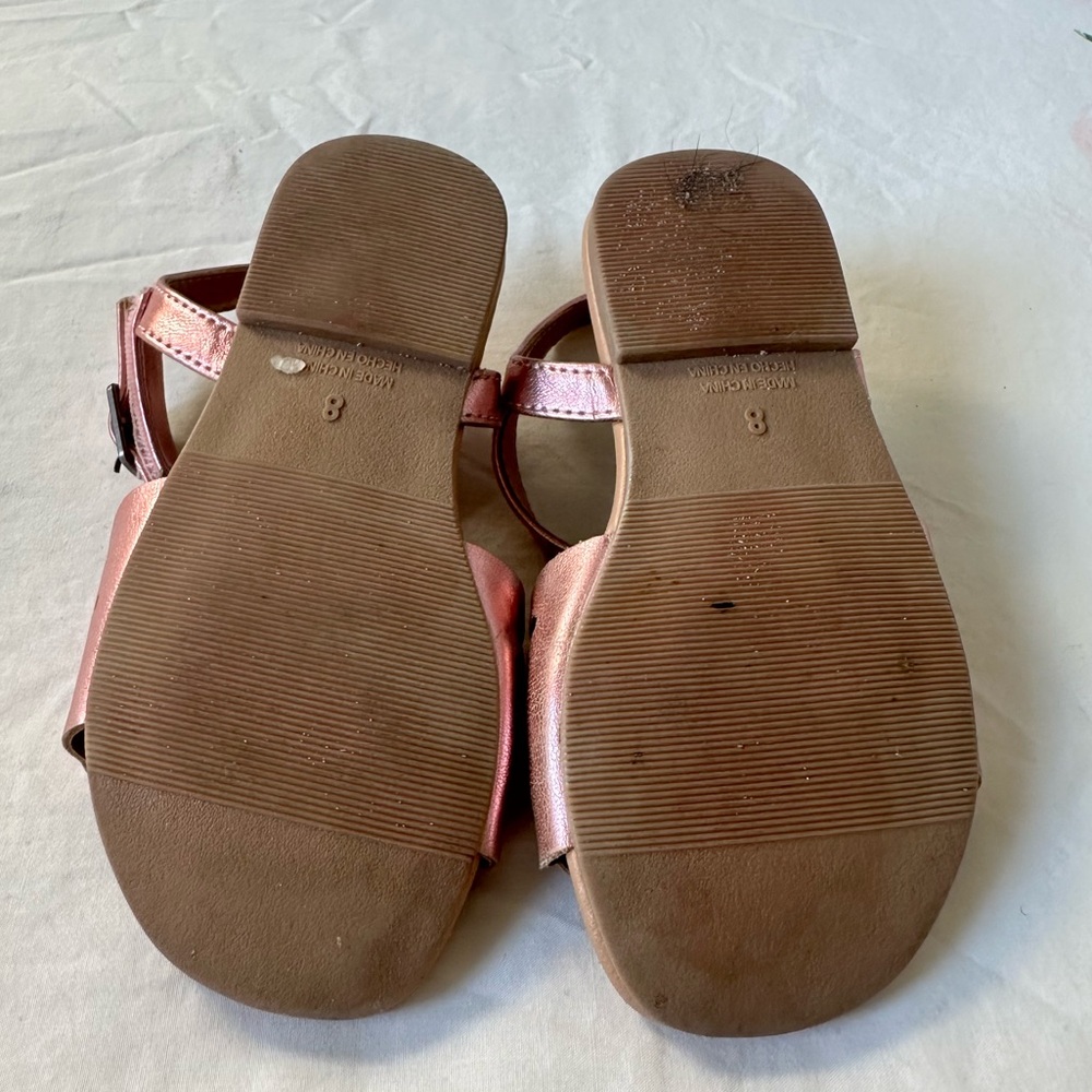 Old Navy pink metallic sandals size 8 - Picture 5 of 5